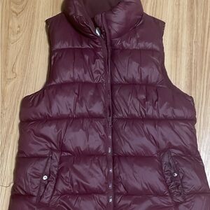 Old Navy Maroon Quilted Vest